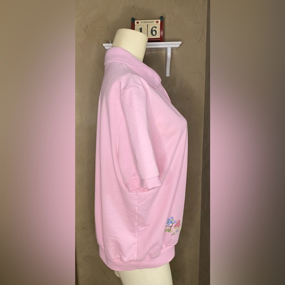 Hoodies Alfred Dunner Pink garden scene Cottagecore Grannycore Sweatshirt WomenL - Picture 9 of 12